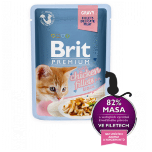 Brit Premium Cat Pouch with Chicken Fillets in Gravy for Kitten