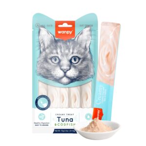 Wanpy Creamy Likable Cat Treats Tuna &amp amp Codfish 70 g Pouch