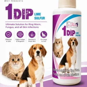 1 Dip Premium Lime Sulfur Dip- Effective Treatment for Mange, Ringworm, & Itchy Skin