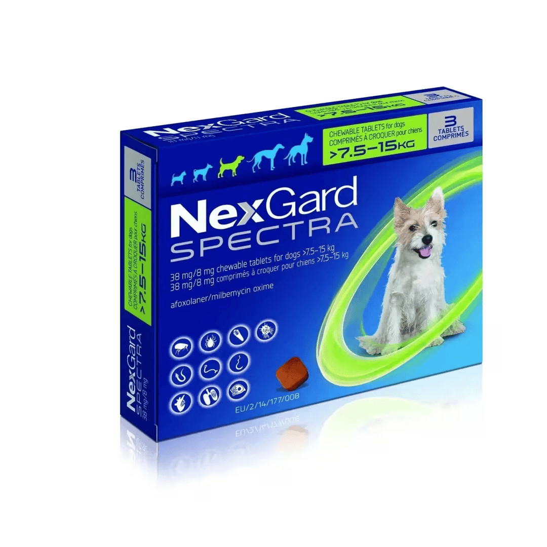 NexGard Spectra 75 mg/30 mg Chewable Tablets for Dogs (15-30 kg)