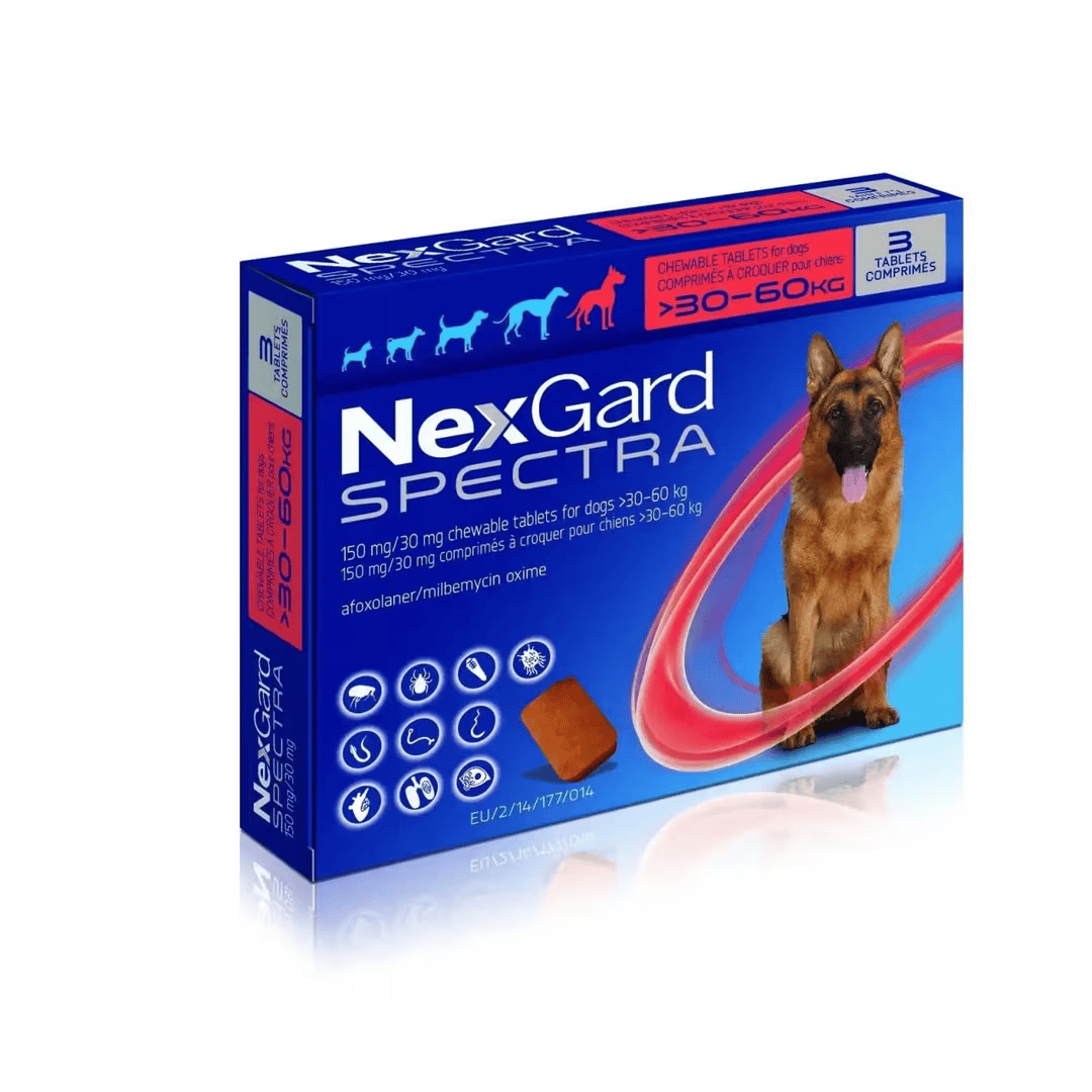 NexGard Spectra 150 mg/30 mg Chewable Tablets for Dogs (30-60 kg)